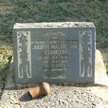 STANTON Judith Magrietha nee GROBLER 1905-1935