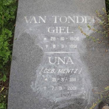 TONDER Giel, van 1906-1991 &amp; Una MENTZ 1911-2001