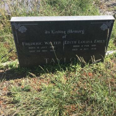 TAYLOR Frederic Walter 18?2-1964 &amp; Edith Louisa Emily 1891-1978
