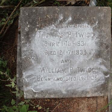 TWIGG Thomas P. 1931-1934 :: TWIGG William P. 1936-1936