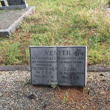 VENTER Pieter Schalk 1897-1965 &amp; Ethel SOUTHWOOD 1904-1973