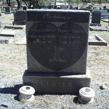 VENTER Petrus Carrold 1884-1973 &amp; Anna Cathrina DU TOIT 1887-1948