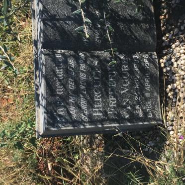 VUUREN Hercules Frederik, van 1900-1965