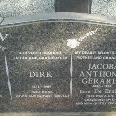 VETTEN Dirk 1878-1969 :: VETTEN Jacoba Anthonia Gerarde nee DE BRUINE 1880-1958