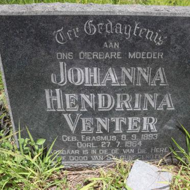 VENTER Johanna Hendrina nee ERASMUS 1893-1964