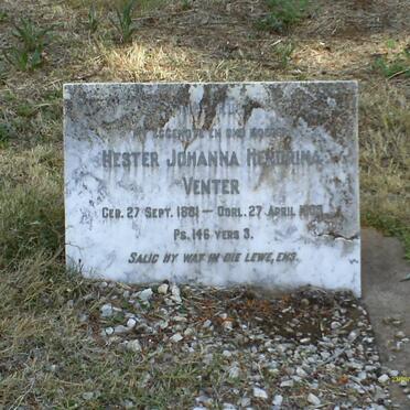 VENTER Hester Johanna Hendrina 1881-1933