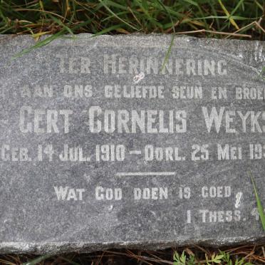 WEYKS Gert Cornelis 1910-1936