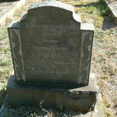 WALT Johanna Adriana, v.d. 1905-1935