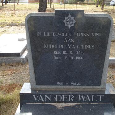 WALT Rudolph Marthinus, van der 1944-1966