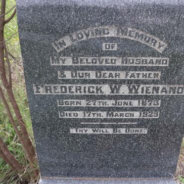 WIENAND Frederick W. 1873-1929 &amp; Annie Maria MELLETT 1877-1954