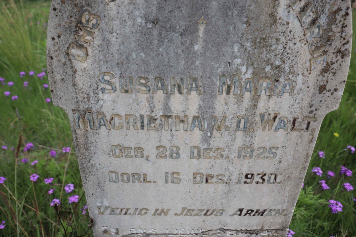 WALT Susana Maria Magrietha, v.d. 1925-1930