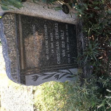 WALT Christiaan Servaas, van der 1933-1966