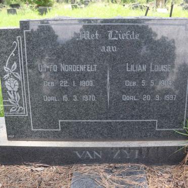 ZYL Otto Nordenfelt, van 1900-1970 &amp; Lilian Louise 1904-1997