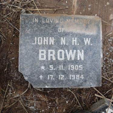 BROWN John N.H.W. 1905-1984