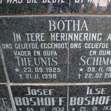 BOTHA Theunis 1925-1998 &amp; Schimca 1929-2003