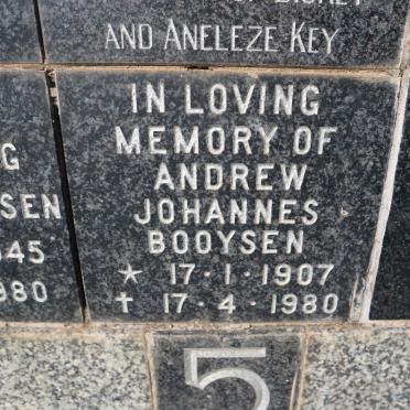 BOOYSEN Andrew Johannes 1907-1980