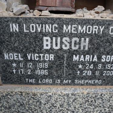 BUSCH Noel Victor 1919-1985 &amp; Maria Sophia 1923-2003