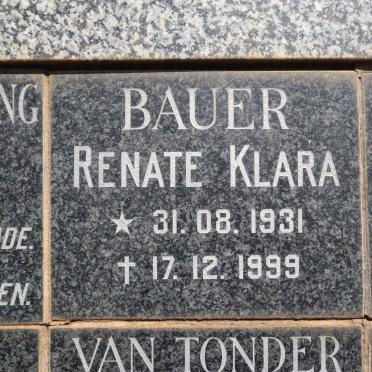BAUER Renate Klara 1931-1999