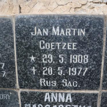 COETZEE Jan Martin 1908-1977