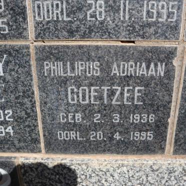 COETZEE Phillipus Adriaan 1936-1995