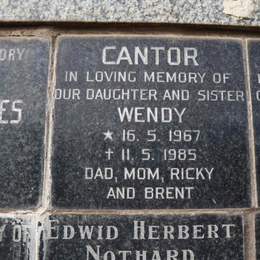 CANTOR Wendy 1967-1985