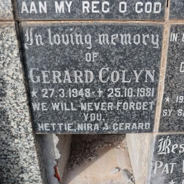 COLYN Gerard 1948-1981