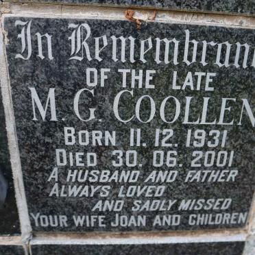 COOLLEN M.G. 1931-2001