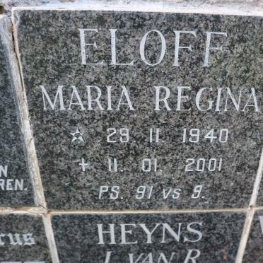 ELOFF Maria Regina 1940-2001