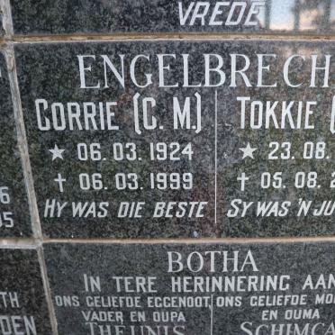 ENGELBRECHT C.M. 1924-1999 &amp; J.C. 1927-2003