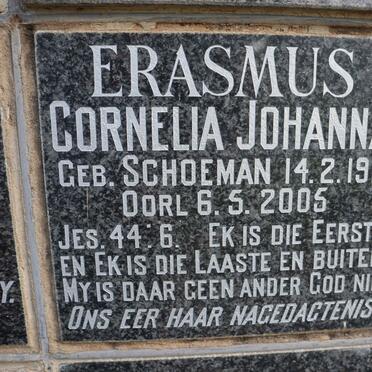 ERASMUS Cornelia Johanna nee SCHOEMAN 1911-2005