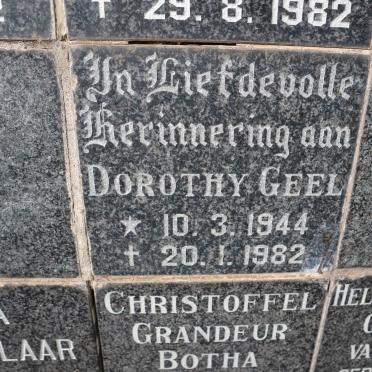 GEEL Dorothy 1944-1982