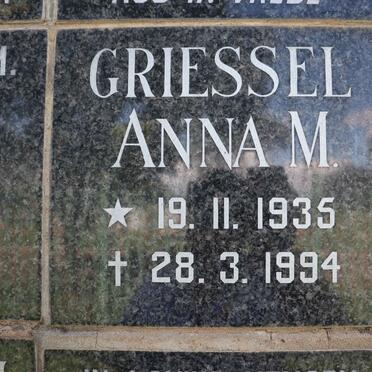 GRIESSEL Anna M. 1935-1994