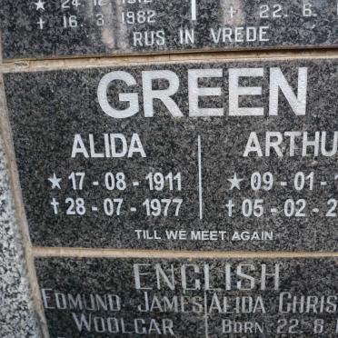 GREEN Arthur 1912-2004 &amp; Alida 1911-1977