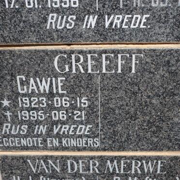 GREEFF Gawie 1923-1995