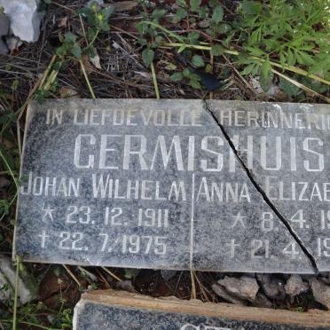 GERMISHUIS Johan Wilhelm 1911-1975 &amp; Anna Elizabeth 1916-1990