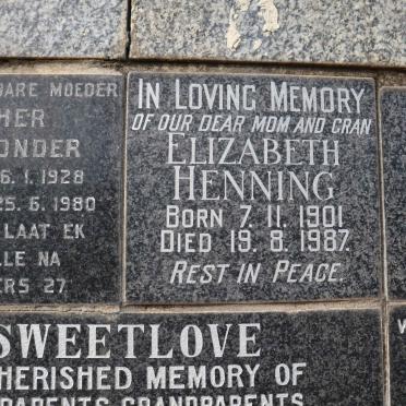 HENNING Elizabeth 1901-1987