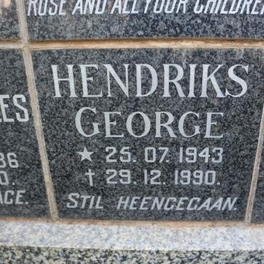 HENDRIKS George 1943-1990
