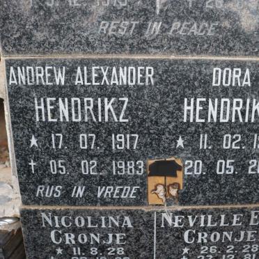HENDRIKZ Andrew Alexander 1917-1983 &amp; Dora 1918-2000