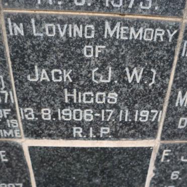 HIGGS J.W. 1906-1971