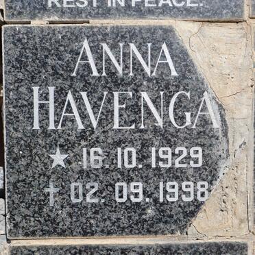 HAVENGA Anna 1929-1998