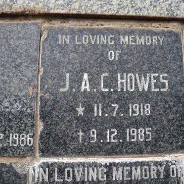 HOWES J.A.C. 1918-1985