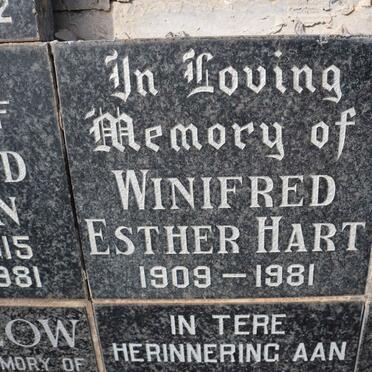 HART Winifred Esther 1909-1981