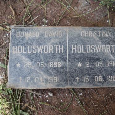 HOLDSWORTH Donald David 1898-1991 &amp; Christina 1914-1989