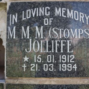 JOLLIFFE M.M.M. 1912-1994