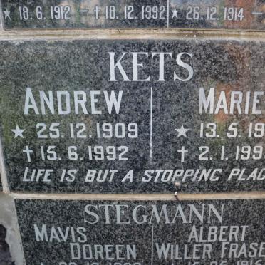 KETS Andrew 1909-1992 &amp; Marie 1914-1995