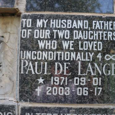 LANGE Paul, de 1971-2003