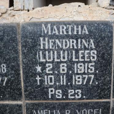 LEES Martha Hendrina 1915-1977