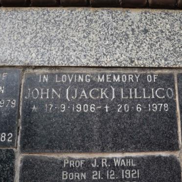 LILLICO John 1906-1978