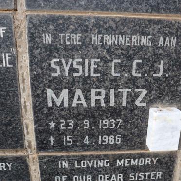 MARITZ C.C.J. 1937-1986