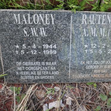 MALONY S.W.W. 1944-1999 :: RAUTENBACH A.M.M. 1938-2006